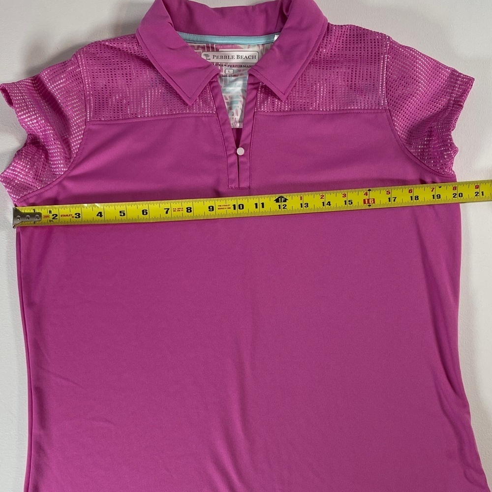 Pebble Beach Dry Luxe Pink Performance Golf Shirt Women’s Large - Picture 6 of 9